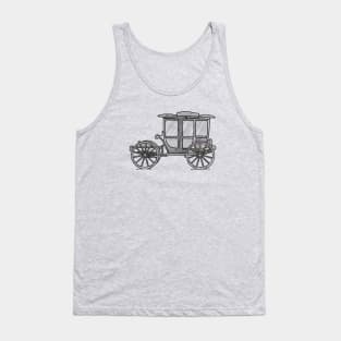 Line art of a Horse-drawn carriage Tank Top